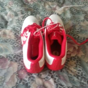 Brand new under armour cleats red and white